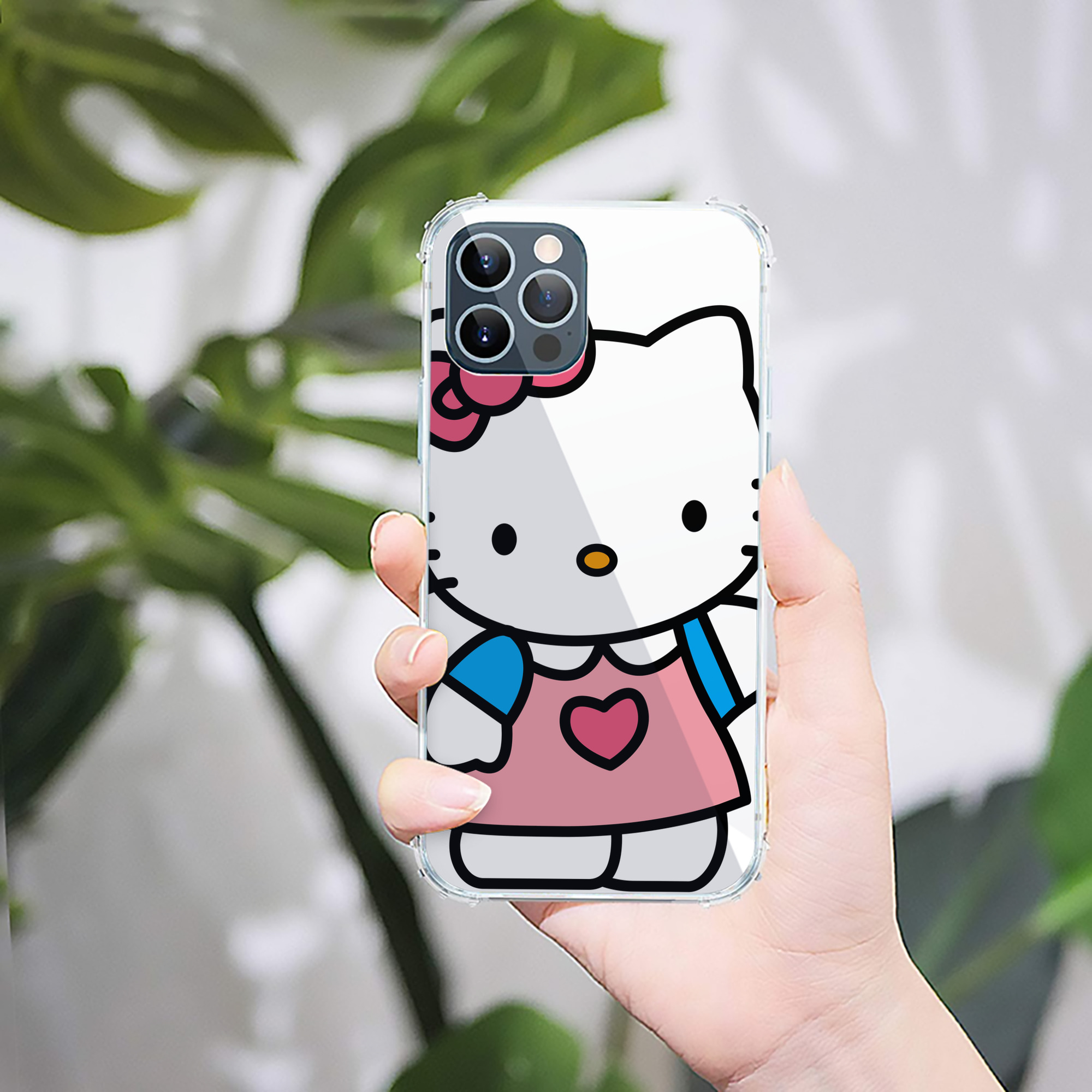 （画像用） Hello Kitty ハローキティ 【iPhone 12シリーズ対応】透明スマホケース（クリアソフトケース）